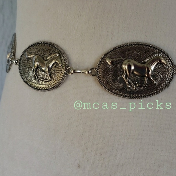 Concho Horse Belt Western Belt Cowgirl Belt Rodeo Belt Cinto Vaquero Rodeo Belt - Picture 6 of 15